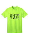 Houston Y'all - Boots - Texas Pride Adult T-Shirt by TooLoud: Showcasing Authentic Texan Spirit-Mens T-shirts-TooLoud-Neon-Green-Small-Davson Sales