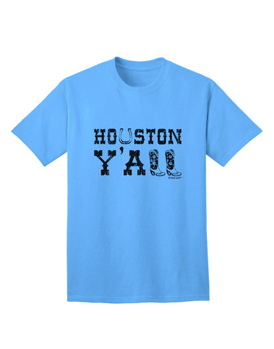 Houston Y'all - Boots - Texas Pride Adult T-Shirt by TooLoud: Showcasing Authentic Texan Spirit-Mens T-shirts-TooLoud-Aquatic-Blue-Small-Davson Sales
