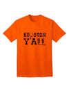 Houston Y'all - Boots - Texas Pride Adult T-Shirt by TooLoud: Showcasing Authentic Texan Spirit-Mens T-shirts-TooLoud-Orange-Small-Davson Sales
