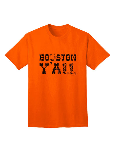 Houston Y'all - Boots - Texas Pride Adult T-Shirt by TooLoud: Showcasing Authentic Texan Spirit-Mens T-shirts-TooLoud-Orange-Small-Davson Sales