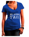 Houston Y'all - Boots - Texas Pride Juniors V-Neck Dark T-Shirt by TooLoud-Womens V-Neck T-Shirts-TooLoud-Royal-Blue-Juniors Fitted Small-Davson Sales