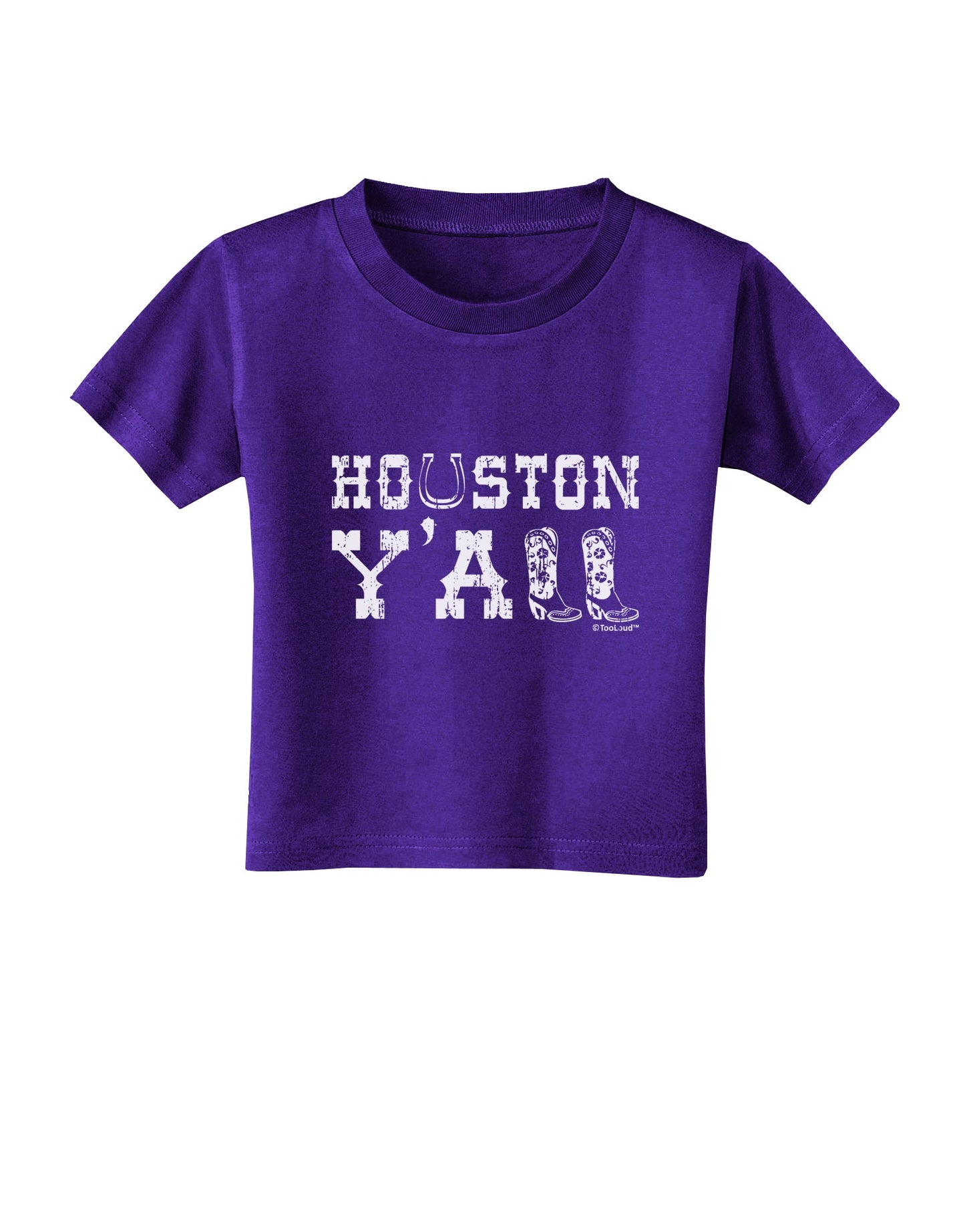 Houston Y'all - Boots - Texas Pride Toddler T-Shirt Dark by TooLoud-Toddler T-Shirt-TooLoud-Purple-2T-Davson Sales