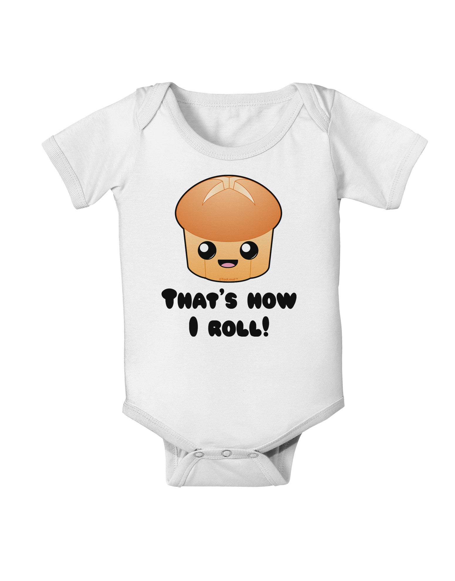 How I Roll Cute Roll Baby Romper Bodysuit-Baby Romper-TooLoud-White-06-Months-Davson Sales