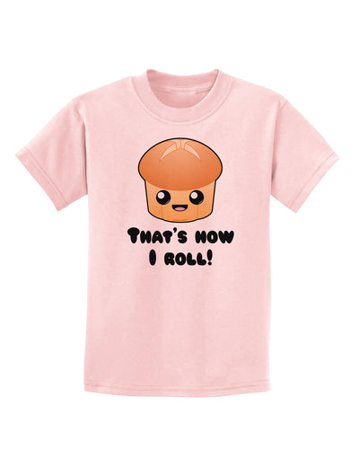 How I Roll Cute Roll Childrens T-Shirt-Childrens T-Shirt-TooLoud-PalePink-X-Small-Davson Sales