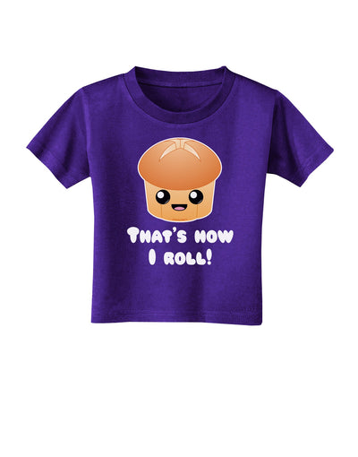 How I Roll Cute Roll Toddler T-Shirt Dark-Toddler T-Shirt-TooLoud-Purple-2T-Davson Sales