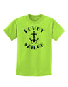 Howdy Sailor Nautical Anchor Childrens T-Shirt-Childrens T-Shirt-TooLoud-Lime-Green-X-Small-Davson Sales
