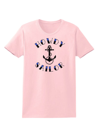 Howdy Sailor Nautical Anchor Womens T-Shirt-Womens T-Shirt-TooLoud-PalePink-X-Small-Davson Sales