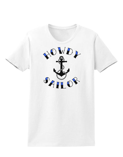 Howdy Sailor Nautical Anchor Womens T-Shirt-Womens T-Shirt-TooLoud-White-X-Small-Davson Sales