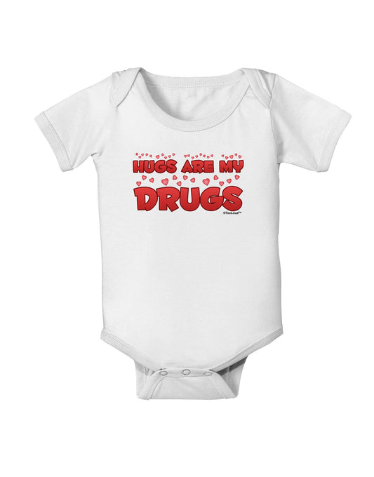 Hugs Are My Drugs Baby Romper Bodysuit-Baby Romper-TooLoud-White-06-Months-Davson Sales