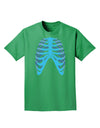 Human Blue Skeleton Bones Ribcage Adult Dark T-Shirt-Mens T-Shirt-TooLoud-Kelly-Green-Small-Davson Sales