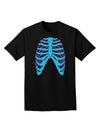 Human Blue Skeleton Bones Ribcage Adult Dark T-Shirt-Mens T-Shirt-TooLoud-Black-Small-Davson Sales