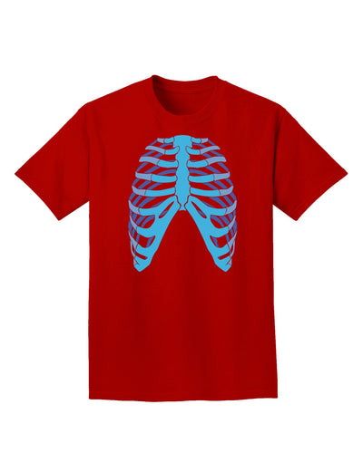 Human Blue Skeleton Bones Ribcage Adult Dark T-Shirt-Mens T-Shirt-TooLoud-Red-Small-Davson Sales