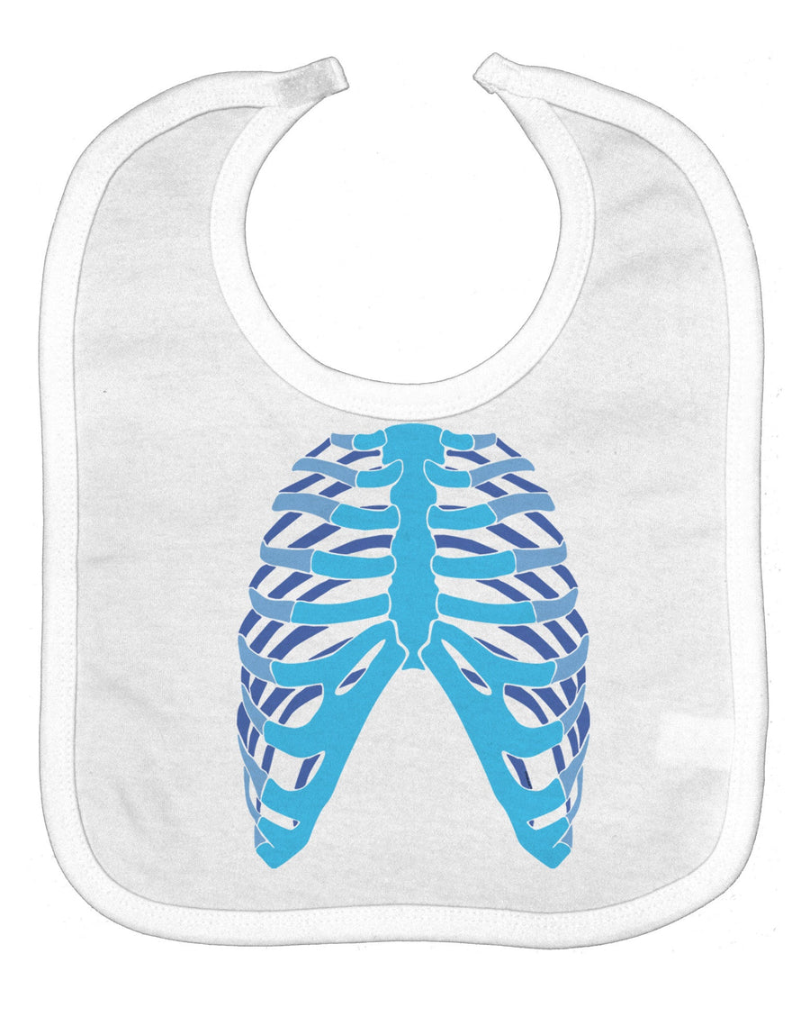 Human Blue Skeleton Bones Ribcage Baby Bib