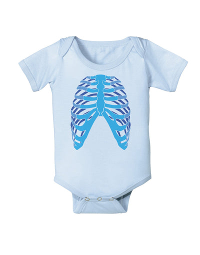 Human Blue Skeleton Bones Ribcage Baby Romper Bodysuit-Baby Romper-TooLoud-Light-Blue-06-Months-Davson Sales