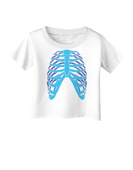 Human Blue Skeleton Bones Ribcage Infant T-Shirt-Infant T-Shirt-TooLoud-White-06-Months-Davson Sales
