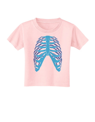 Human Blue Skeleton Bones Ribcage Toddler T-Shirt-Toddler T-Shirt-TooLoud-Light-Pink-2T-Davson Sales