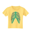 Human Blue Skeleton Bones Ribcage Toddler T-Shirt-Toddler T-Shirt-TooLoud-Daffodil-Yellow-2T-Davson Sales