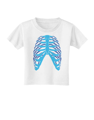 Human Blue Skeleton Bones Ribcage Toddler T-Shirt-Toddler T-Shirt-TooLoud-White-2T-Davson Sales