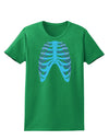 Human Blue Skeleton Bones Ribcage Womens Dark T-Shirt-TooLoud-Kelly-Green-X-Small-Davson Sales