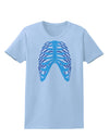 Human Blue Skeleton Bones Ribcage Womens T-Shirt-Womens T-Shirt-TooLoud-Light-Blue-X-Small-Davson Sales