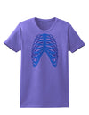 Human Blue Skeleton Bones Ribcage Womens T-Shirt-Womens T-Shirt-TooLoud-Violet-X-Small-Davson Sales