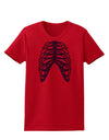 Human Blue Skeleton Bones Ribcage Womens T-Shirt-Womens T-Shirt-TooLoud-Red-X-Small-Davson Sales