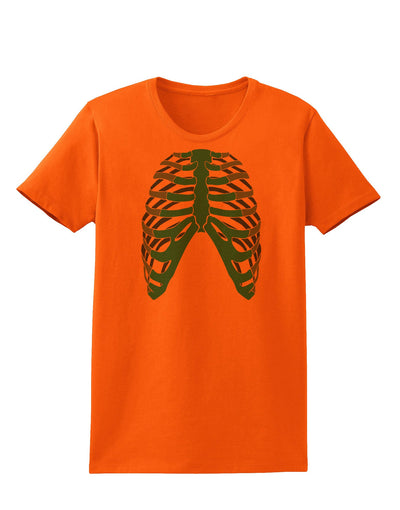 Human Blue Skeleton Bones Ribcage Womens T-Shirt-Womens T-Shirt-TooLoud-Orange-X-Small-Davson Sales