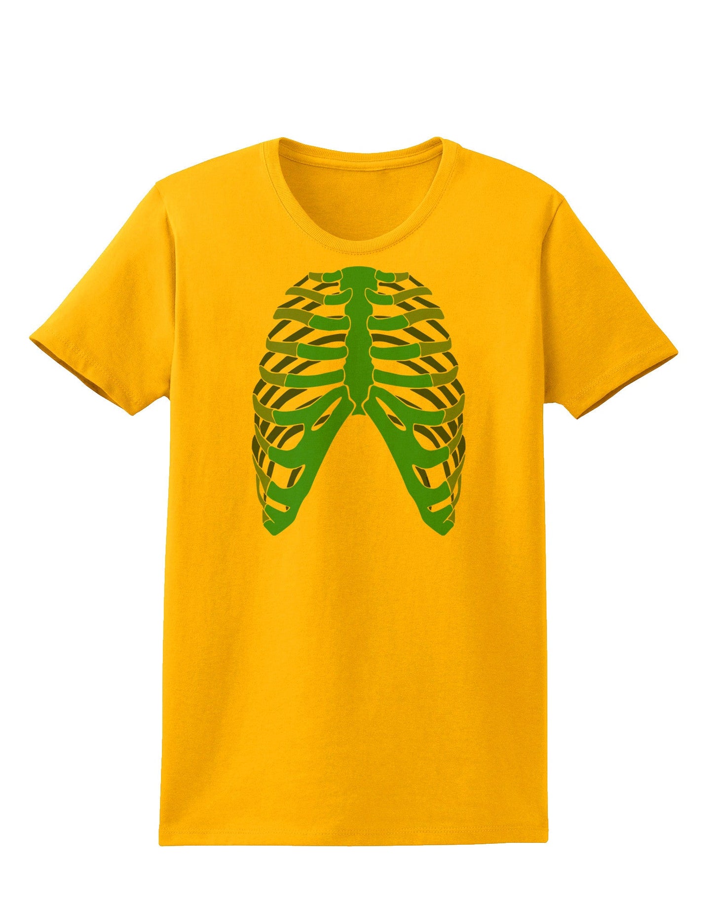 Human Blue Skeleton Bones Ribcage Womens T-Shirt-Womens T-Shirt-TooLoud-Gold-X-Small-Davson Sales