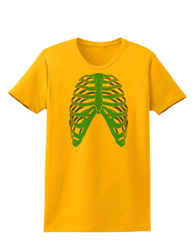 Human Blue Skeleton Bones Ribcage Womens T-Shirt-Womens T-Shirt-TooLoud-Gold-X-Small-Davson Sales