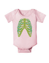 Human Green Skeleton Bones Ribcage Baby Romper Bodysuit-Baby Romper-TooLoud-Light-Pink-06-Months-Davson Sales