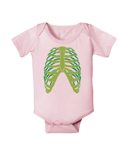 Human Green Skeleton Bones Ribcage Baby Romper Bodysuit-Baby Romper-TooLoud-Light-Pink-06-Months-Davson Sales