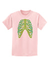 Human Green Skeleton Bones Ribcage Childrens T-Shirt-Childrens T-Shirt-TooLoud-PalePink-X-Small-Davson Sales