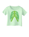 Human Green Skeleton Bones Ribcage Infant T-Shirt-Infant T-Shirt-TooLoud-Light-Green-06-Months-Davson Sales