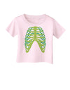 Human Green Skeleton Bones Ribcage Infant T-Shirt-Infant T-Shirt-TooLoud-Light-Pink-06-Months-Davson Sales