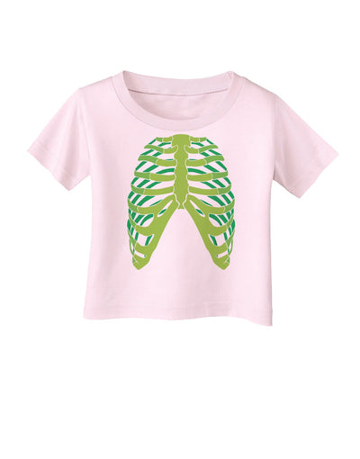 Human Green Skeleton Bones Ribcage Infant T-Shirt-Infant T-Shirt-TooLoud-Light-Pink-06-Months-Davson Sales