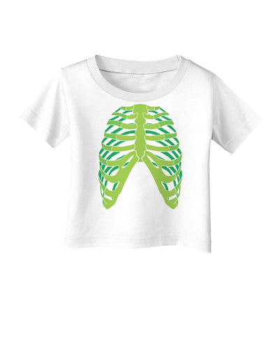 Human Green Skeleton Bones Ribcage Infant T-Shirt-Infant T-Shirt-TooLoud-White-06-Months-Davson Sales