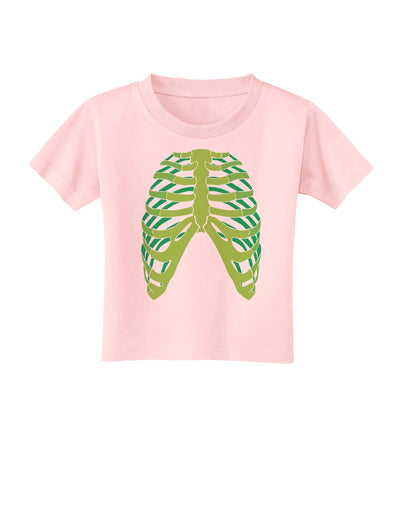 Human Green Skeleton Bones Ribcage Toddler T-Shirt-Toddler T-Shirt-TooLoud-Light-Pink-2T-Davson Sales