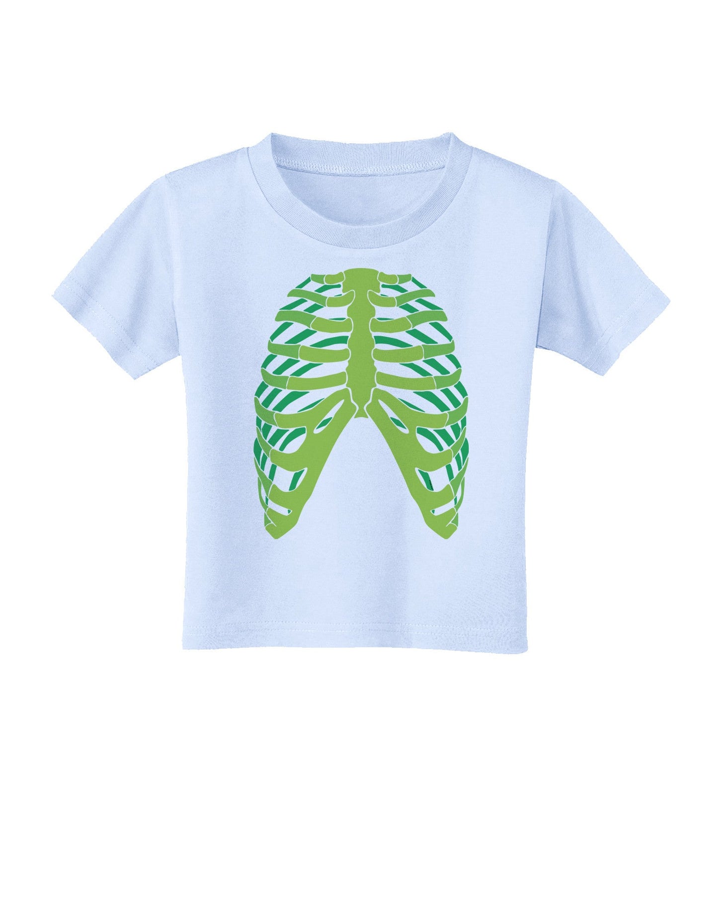 Human Green Skeleton Bones Ribcage Toddler T-Shirt-Toddler T-Shirt-TooLoud-Light-Blue-2T-Davson Sales