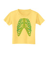 Human Green Skeleton Bones Ribcage Toddler T-Shirt-Toddler T-Shirt-TooLoud-Daffodil-Yellow-2T-Davson Sales