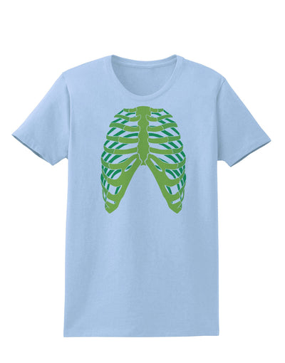 Human Green Skeleton Bones Ribcage Womens T-Shirt-Womens T-Shirt-TooLoud-Light-Blue-X-Small-Davson Sales