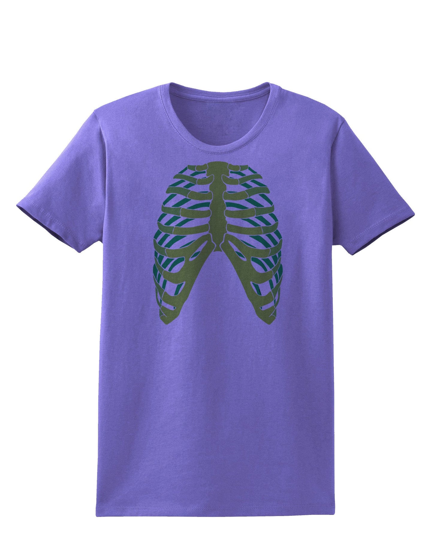 Human Green Skeleton Bones Ribcage Womens T-Shirt-Womens T-Shirt-TooLoud-Violet-X-Small-Davson Sales