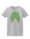 Human Green Skeleton Bones Ribcage Womens T-Shirt-Womens T-Shirt-TooLoud-AshGray-X-Small-Davson Sales