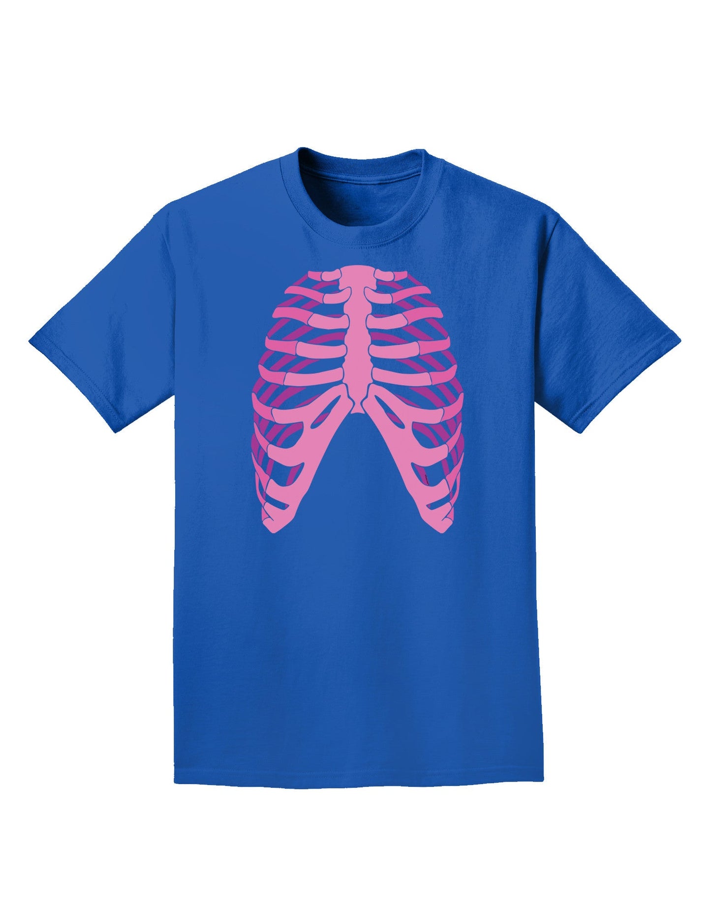 Human Pink Skeleton Bones Ribcage Adult Dark T-Shirt-Mens T-Shirt-TooLoud-Royal-Blue-Small-Davson Sales
