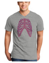 Human Pink Skeleton Bones Ribcage Adult V-Neck T-shirt-Mens V-Neck T-Shirt-TooLoud-HeatherGray-Small-Davson Sales