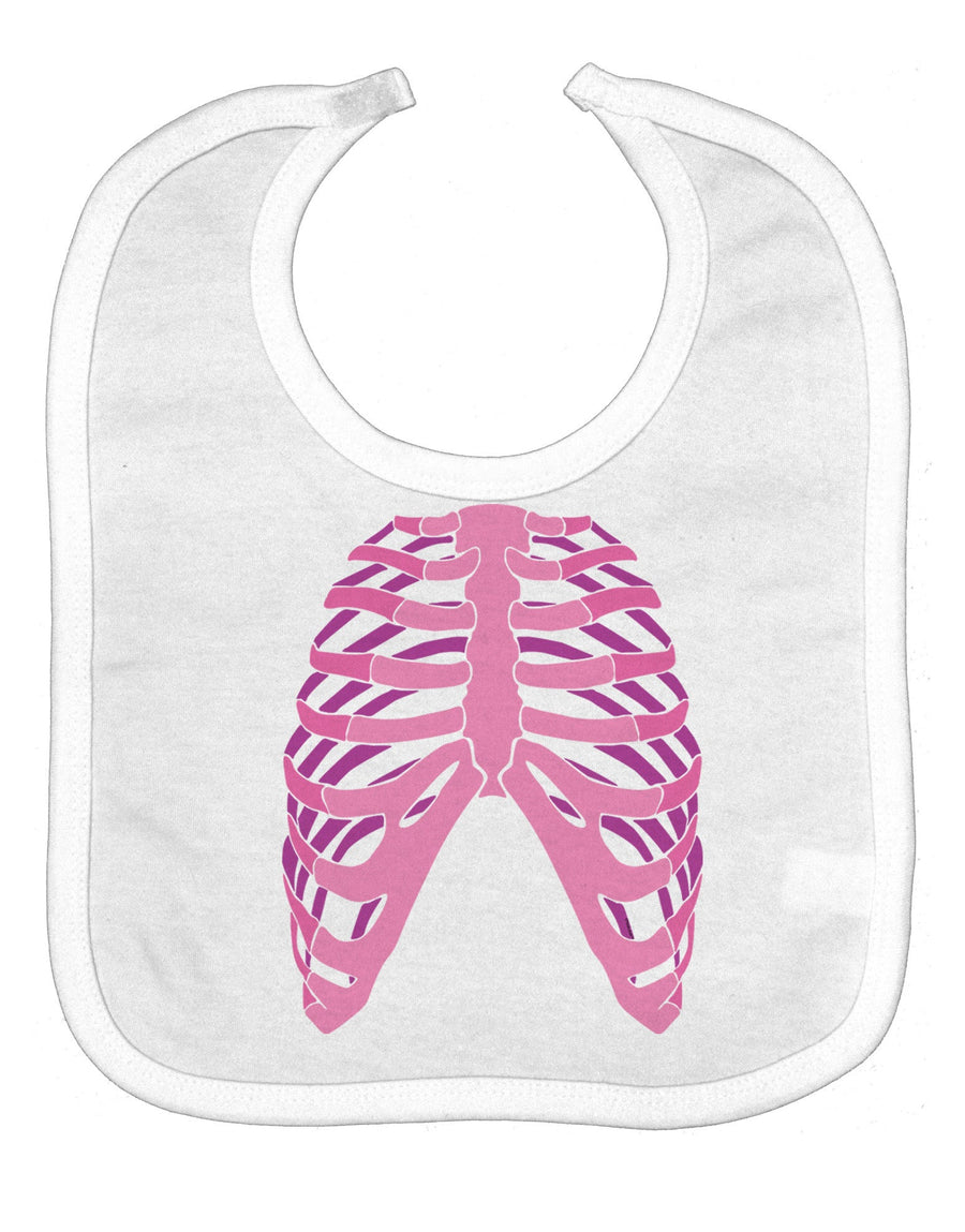 Human Pink Skeleton Bones Ribcage Baby Bib