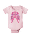 Human Pink Skeleton Bones Ribcage Baby Romper Bodysuit-Baby Romper-TooLoud-Light-Pink-06-Months-Davson Sales