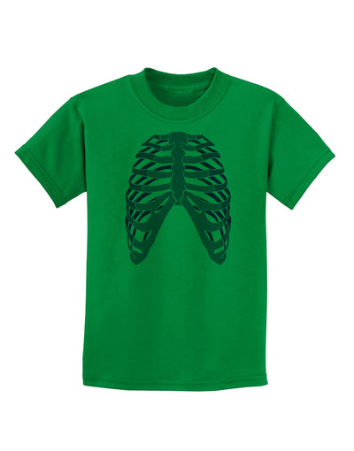 Human Pink Skeleton Bones Ribcage Childrens T-Shirt-Childrens T-Shirt-TooLoud-Kelly-Green-X-Small-Davson Sales