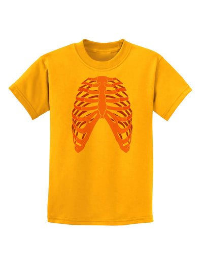 Human Pink Skeleton Bones Ribcage Childrens T-Shirt-Childrens T-Shirt-TooLoud-Gold-X-Small-Davson Sales