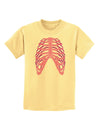 Human Pink Skeleton Bones Ribcage Childrens T-Shirt-Childrens T-Shirt-TooLoud-Daffodil-Yellow-X-Small-Davson Sales