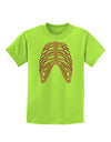 Human Pink Skeleton Bones Ribcage Childrens T-Shirt-Childrens T-Shirt-TooLoud-Lime-Green-X-Small-Davson Sales